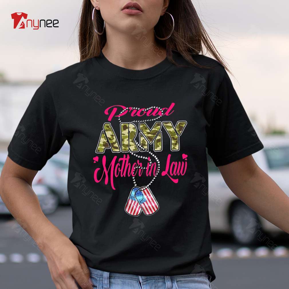 Proud Army Mother In Law Us Flag Dog Tags Military Family Shirt Proud Army Mother In Law Us Flag Dog Tags Military Family Shirt